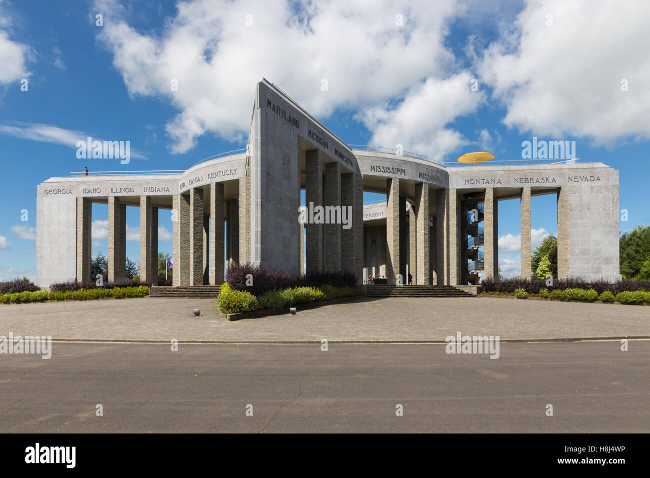 American ww2 memorial bataille des Ardennes en Ardennes à Bastogne, Belgique Banque D'Images