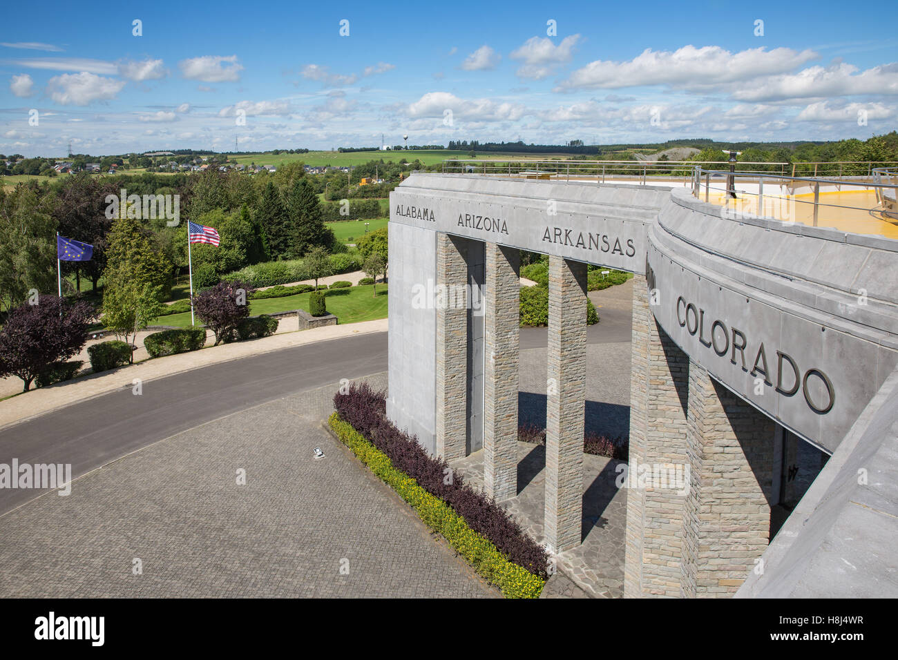 American ww2 memorial bataille des Ardennes en Ardennes à Bastogne, Belgique Banque D'Images