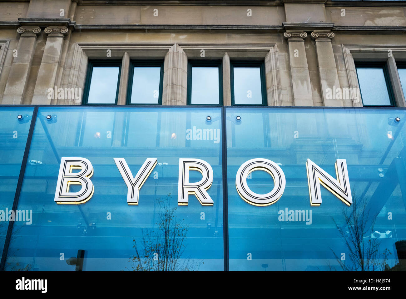 'Byron' Burger Restaurant dans le centre-ville de Manchester, au Royaume-Uni. Banque D'Images