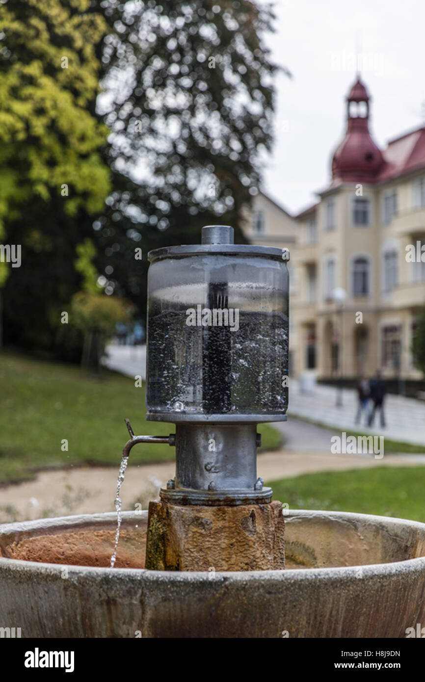 Luhacovice, spa, Spa Park, , un printemps Banque D'Images