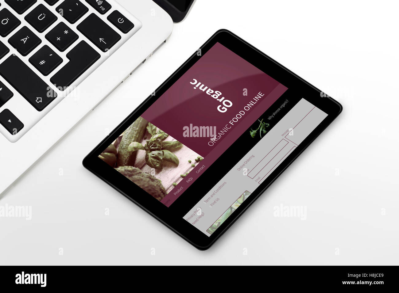 Appareil avec l'agriculture biologique site Banque D'Images