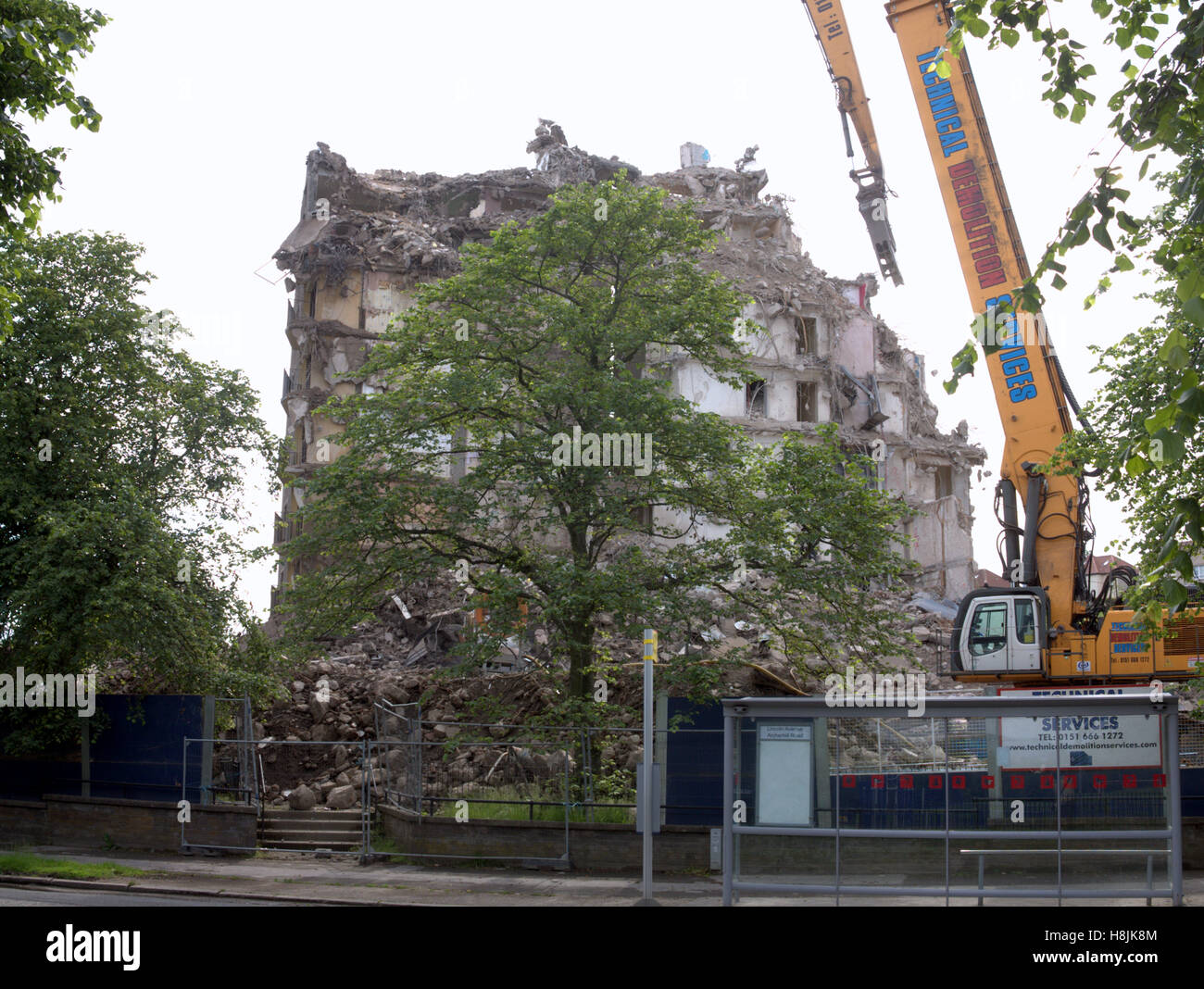 Démolition de la tour de Glasgow haut de blocs appartements ou de gratte-ciel Banque D'Images