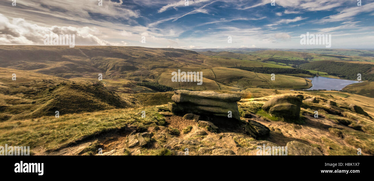 Kinder Scout sur une journée claire Banque D'Images