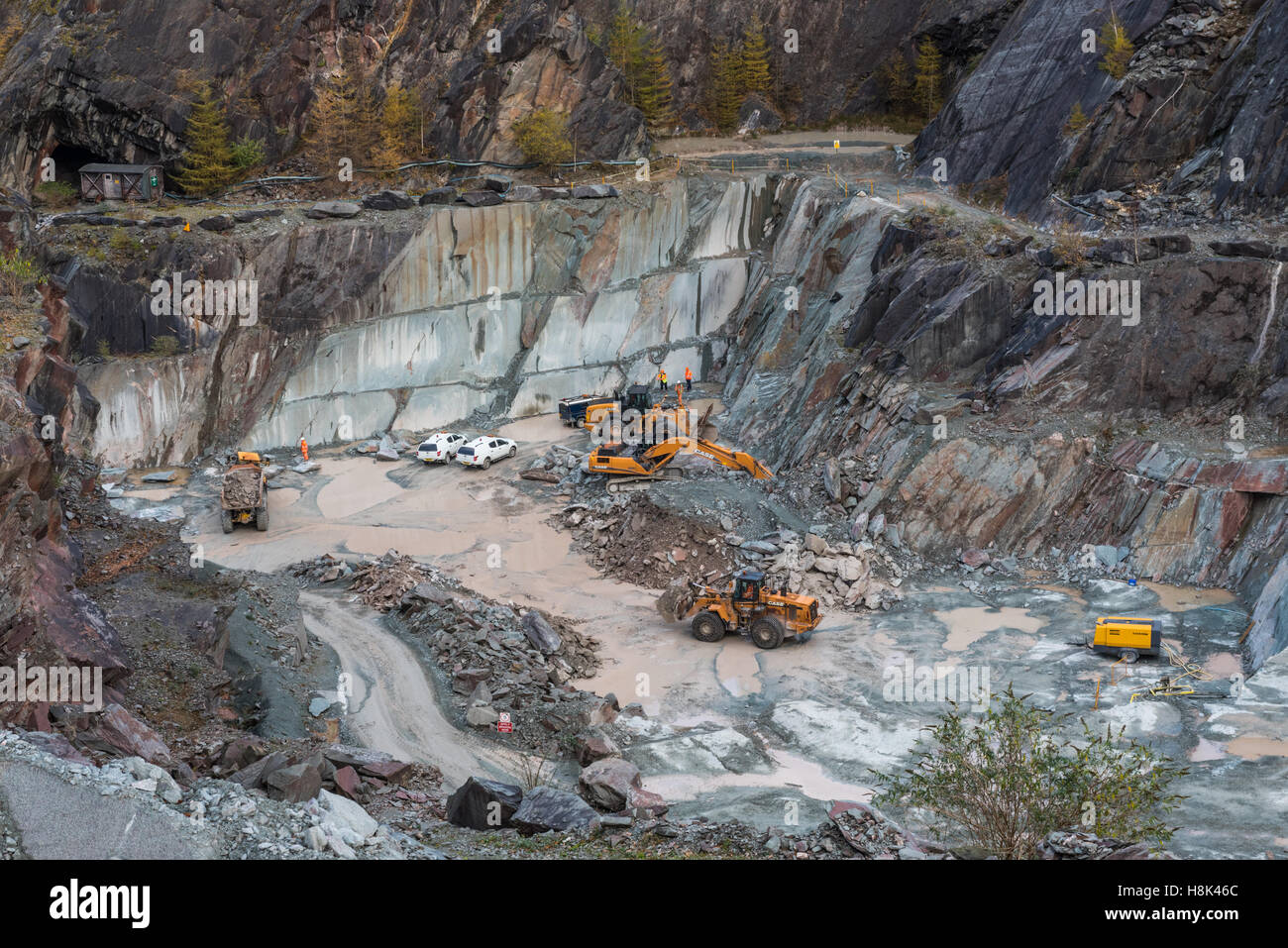 Lake Road Ardoise Grasmere Cumbria Banque D'Images