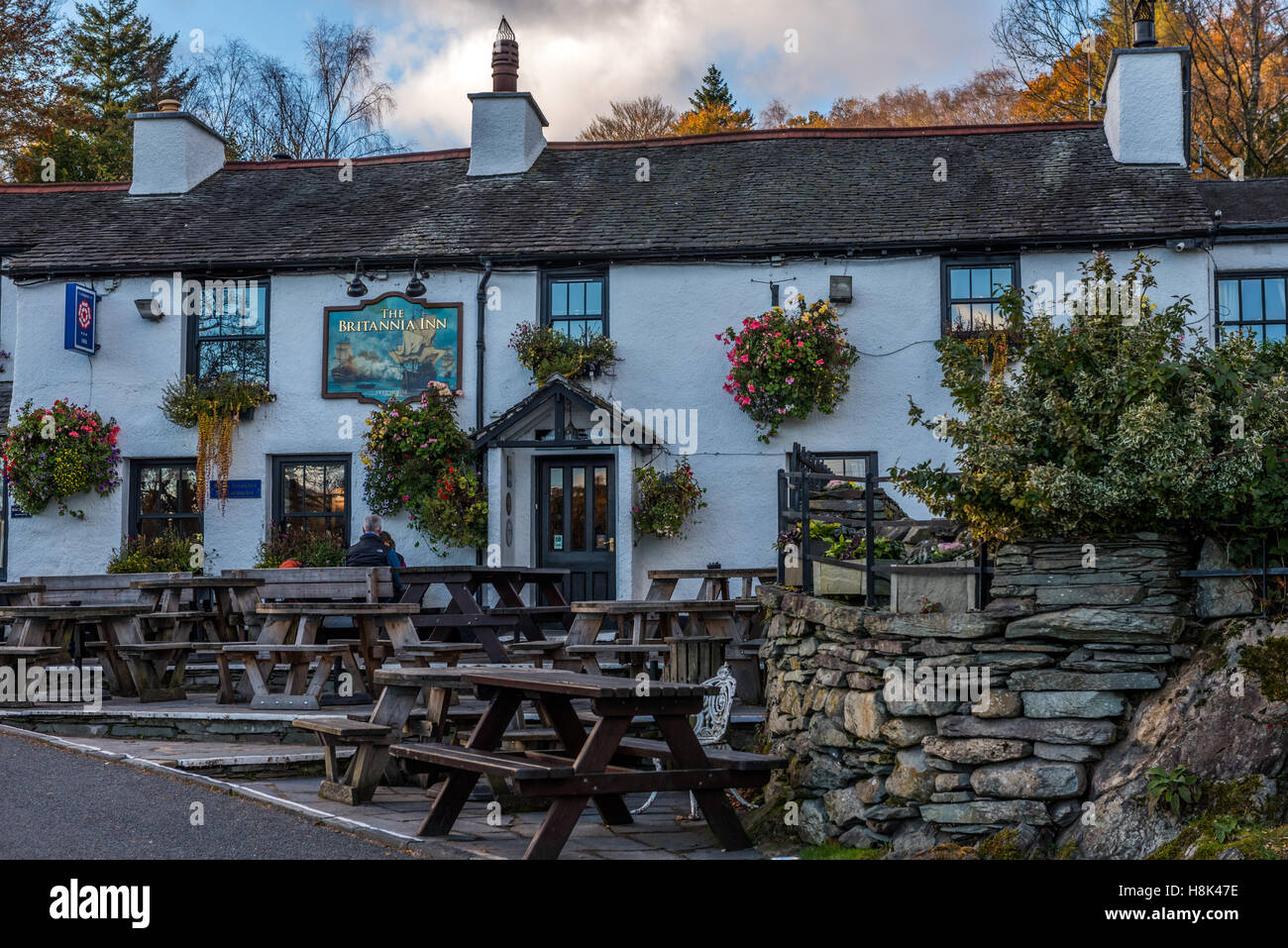 Le Britannia Inn Lake Road Cumbria Banque D'Images