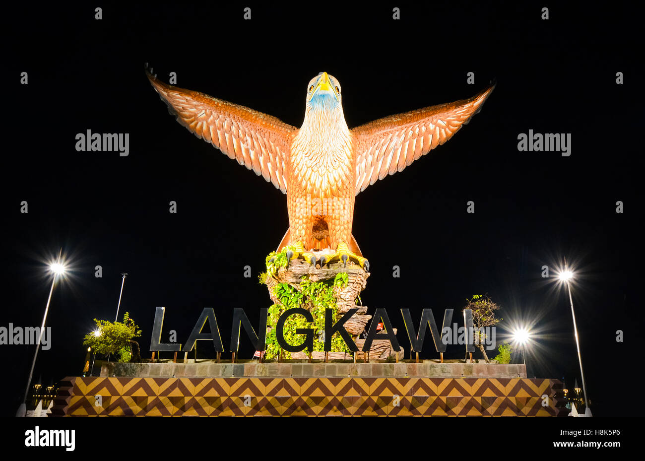 Langkawi eagle square à Dataran Lang Banque D'Images