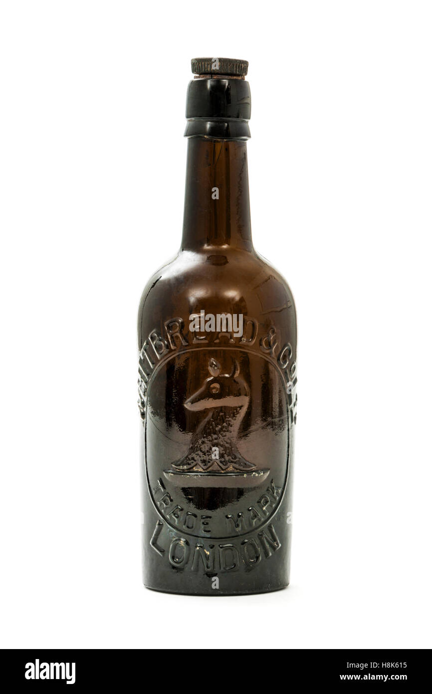 Bouteille de bière ancienne par Whitbread & Co Ltd, la plus grande brasserie au monde dans les années 1780. Banque D'Images