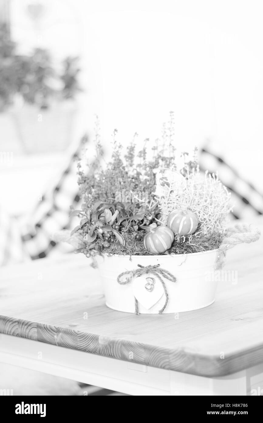 Le bouquet maison de fleurs Banque D'Images