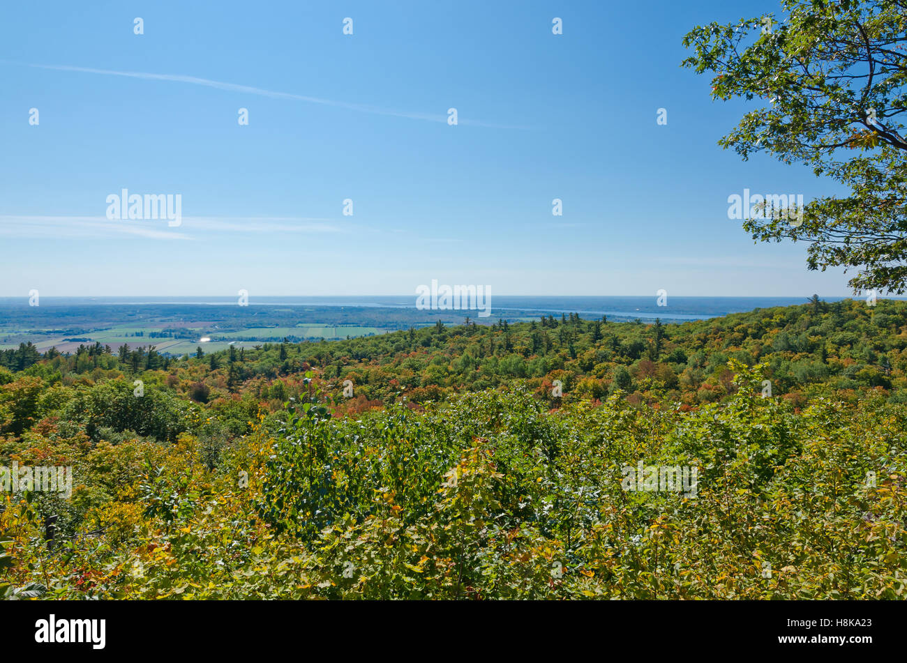 Couleurs d'automne près d'Ottawa river valley à sunny day Banque D'Images