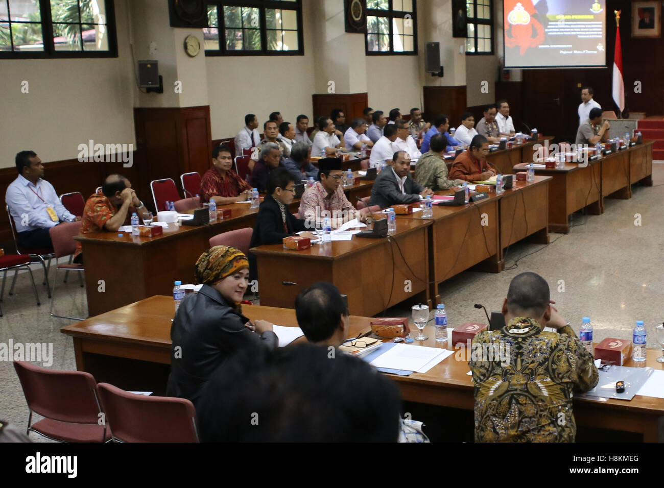 Jakarta, Jakarta, Indonésie. 15 Nov, 2016. Affaire de diffamation de la religion tient au siège de la police, Jakarta, impliquant le Gouverneur de Jakarta, Basuki Tjahaja Purnama © Denny Pohan/ZUMA/Alamy Fil Live News Banque D'Images