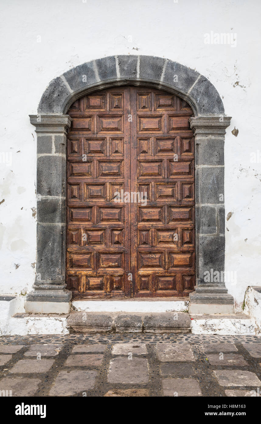 Porte latérale de la chapelle ermita San Telmo Banque D'Images