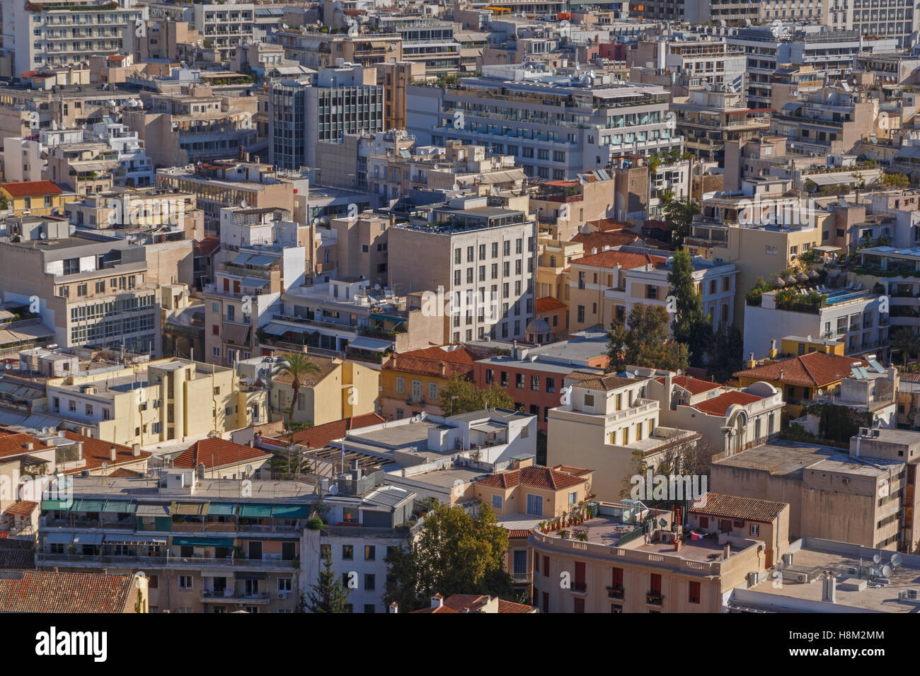 De vue de l'acropole d'Athènes, Grèce Banque D'Images
