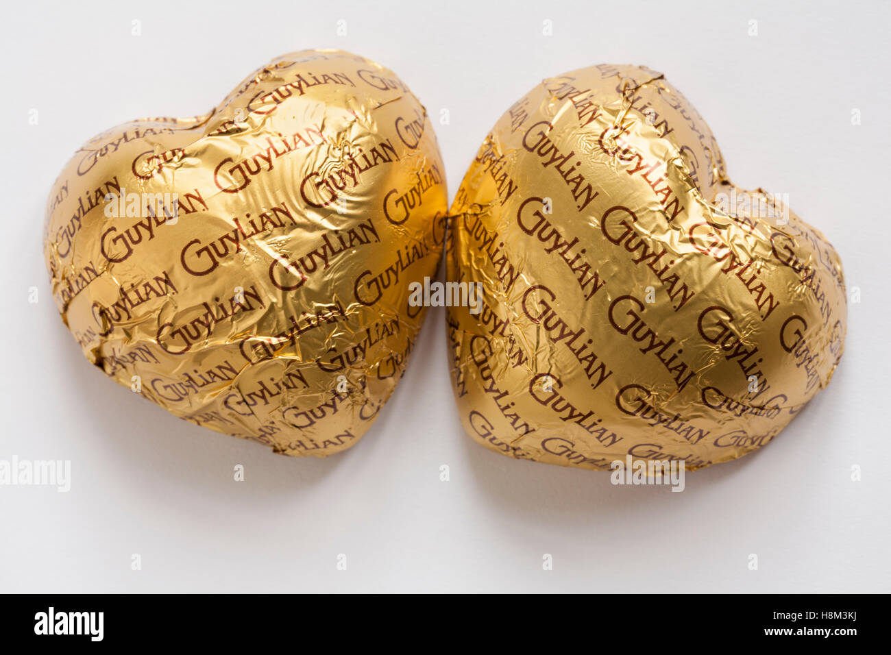 Chocolat belge en forme de coeur guylian Banque de photographies et d