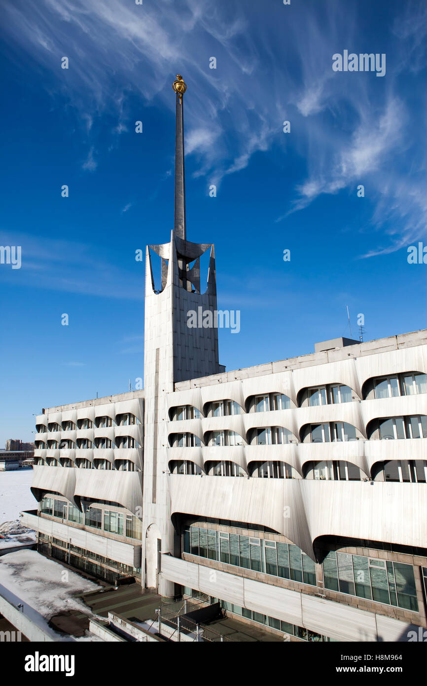 Gare maritime (port de mer) dans le port de Saint-Pétersbourg, Russie Banque D'Images