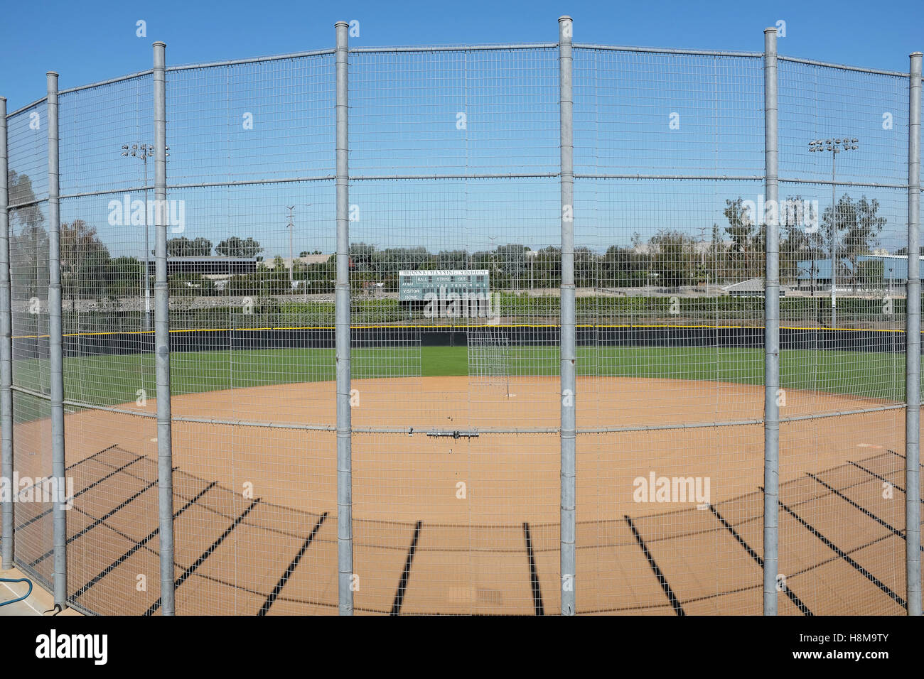 Deanna Manning Stadium à Irvine, en Californie. Le stade est utilisé par l'école secondaire, et de loisirs de softball, et héberge Banque D'Images