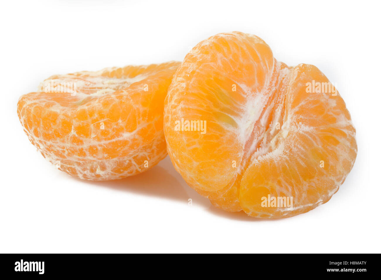 Mandarin mandarine orange ou fruits sur fond blanc Banque D'Images