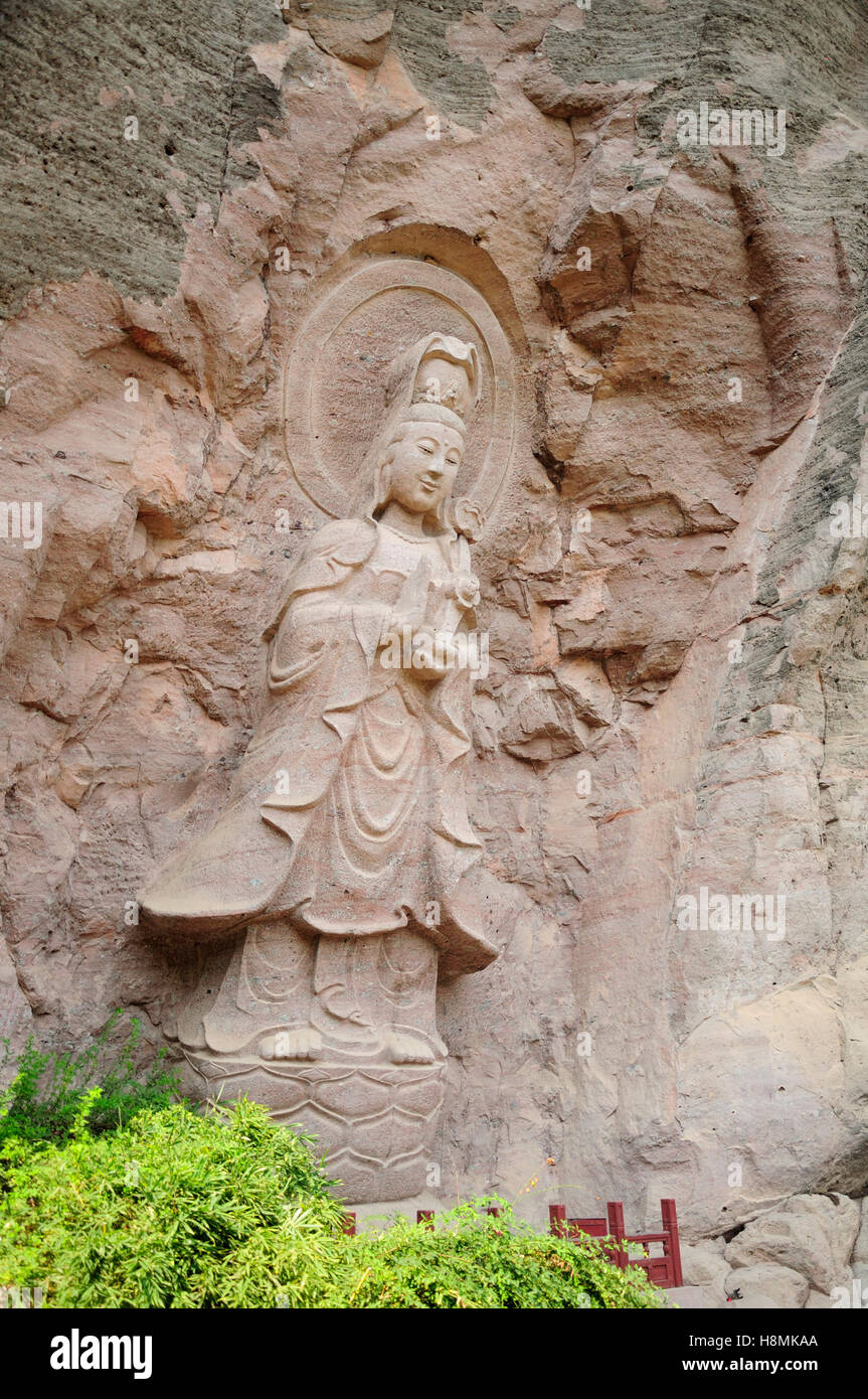 La déesse bouddhiste, Guanyin, un petit sanctuaire au sein de la Shanghai ou Le Mont Wuyi Wuyi dans la zone panoramique de la Chine dans la province du Fujian Banque D'Images