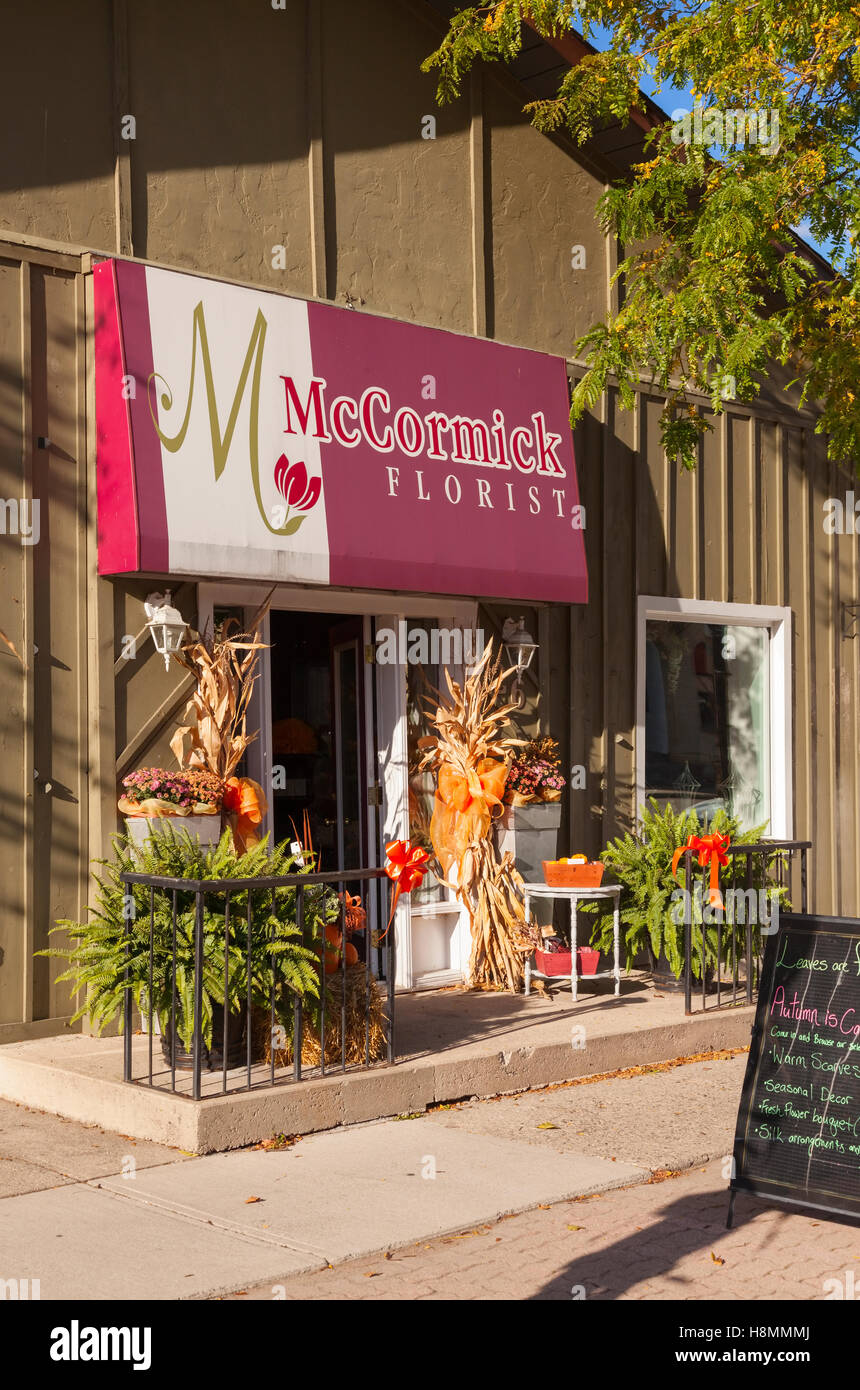 Fleuriste McCormick à Paris, Ontario, Canada. Banque D'Images