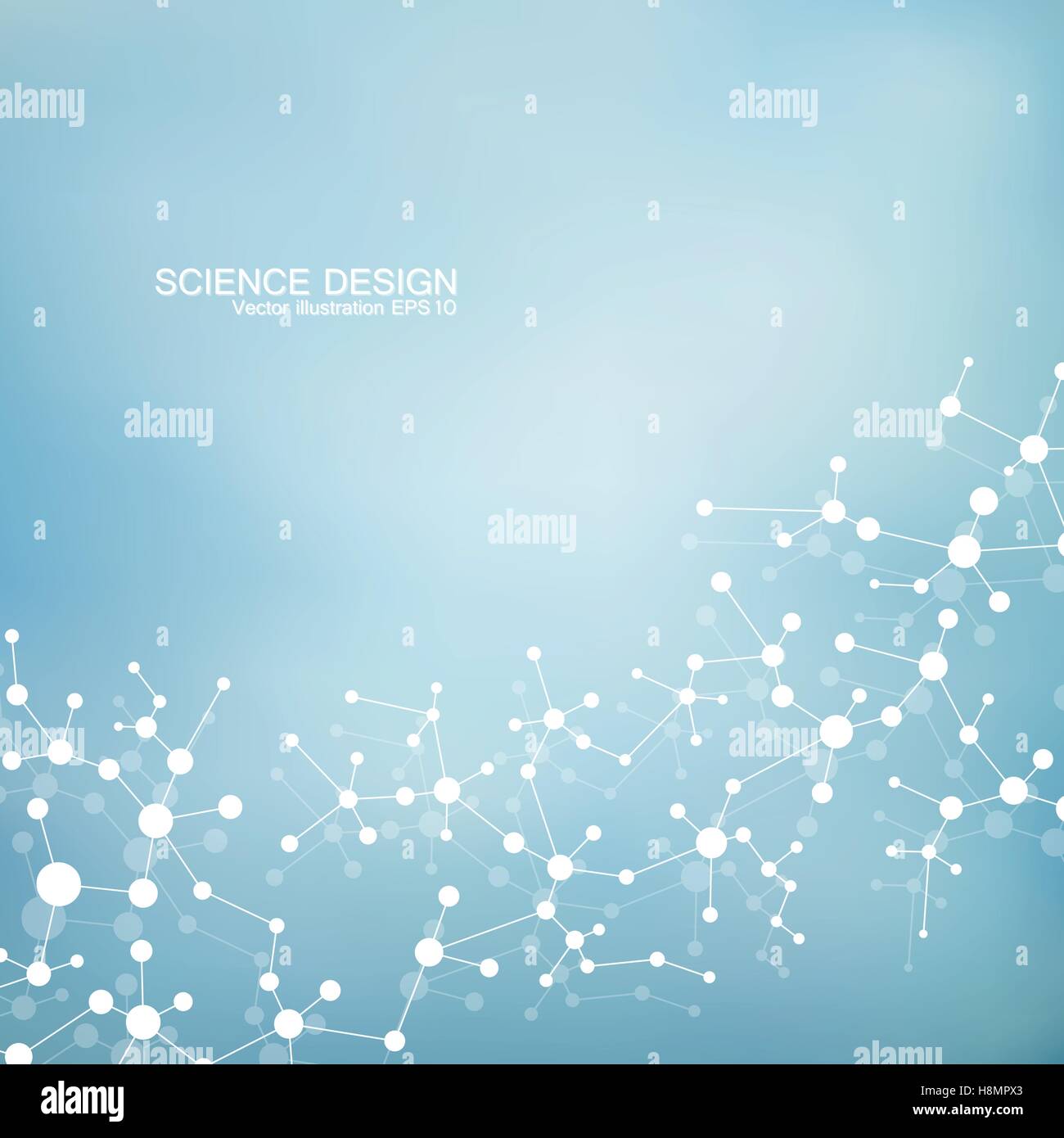 Molécule de structure de l'ADN et les neurones. Atome structurels. Composés chimiques. La médecine, de la science, de la technologie concept. Fond abstrait géométrique. Vector illustration pour votre conception. Illustration de Vecteur