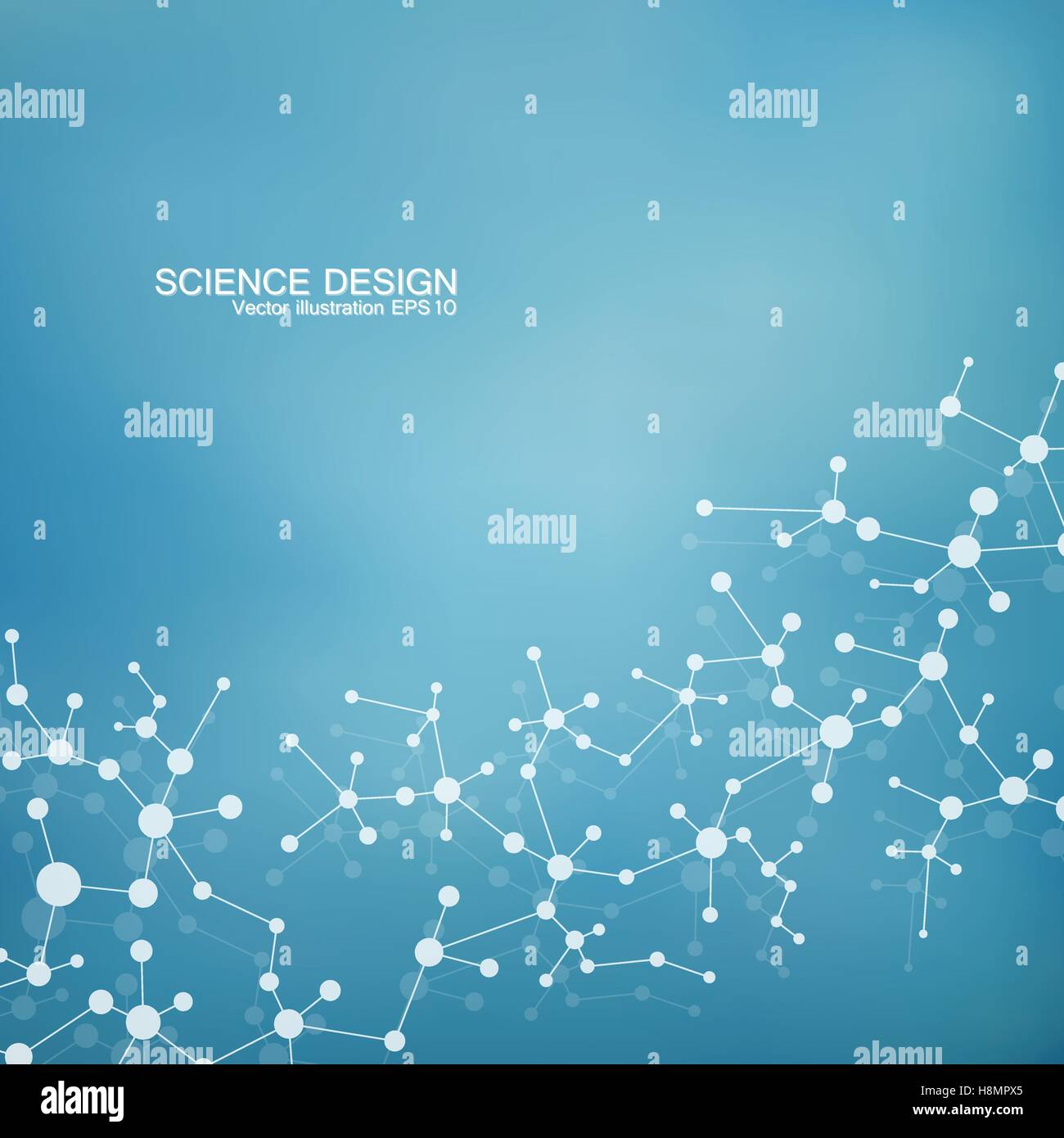 Molécule de structure de l'ADN et les neurones. Atome structurels. Composés chimiques. La médecine, de la science, de la technologie concept. Fond abstrait géométrique. Vector illustration pour votre conception. Illustration de Vecteur