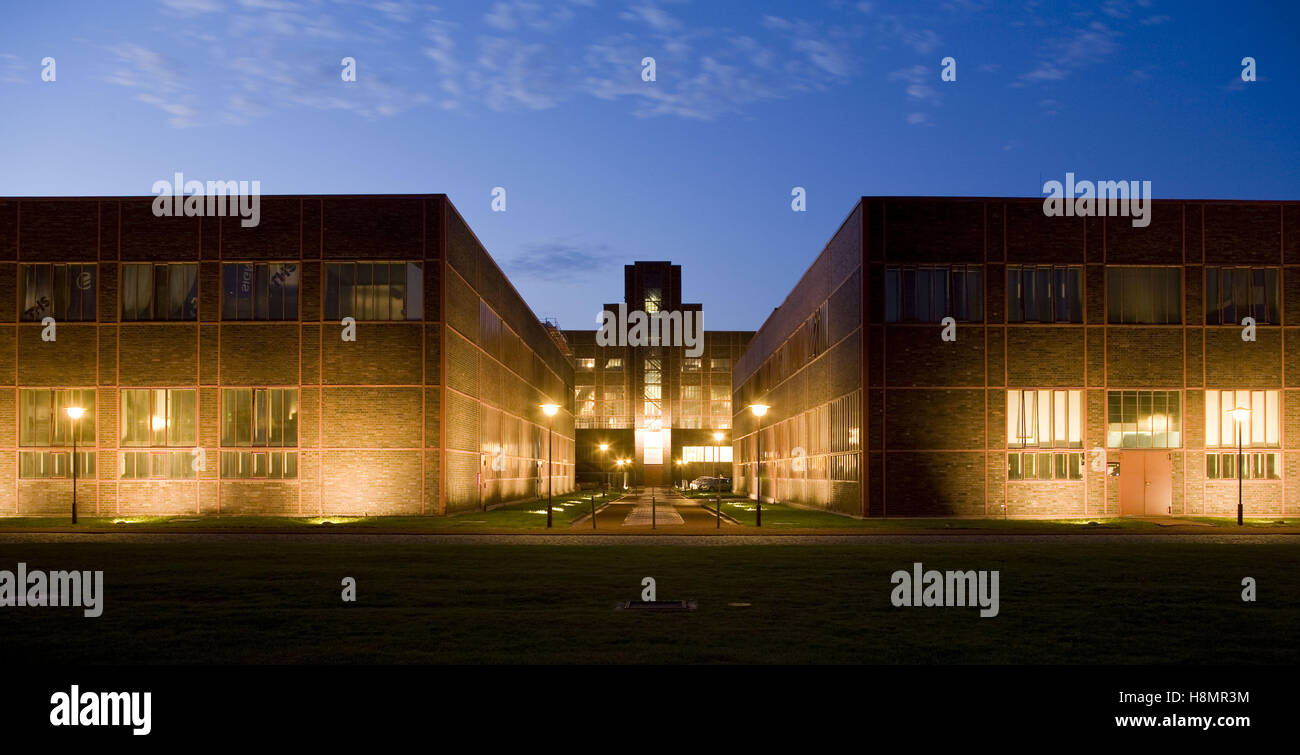 L'Allemagne, la Ruhr, Essen, monument de l'industrie Zeche Zollverein, d'anciens bâtiments de l'atelier, le Centre de Design Nordrhein-Westfale Banque D'Images