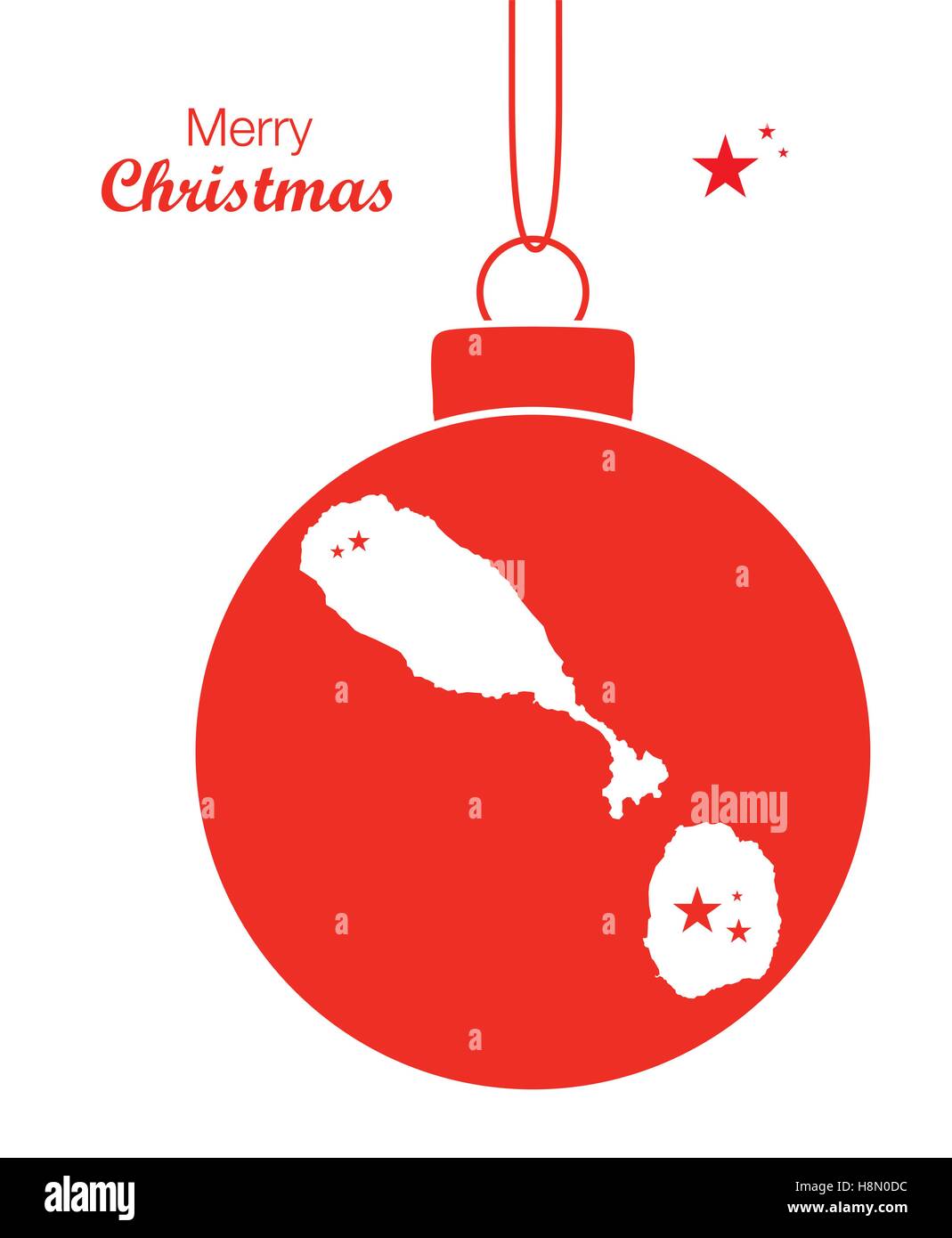 Joyeux Noël carte Saint Kitts et Nevis Illustration de Vecteur