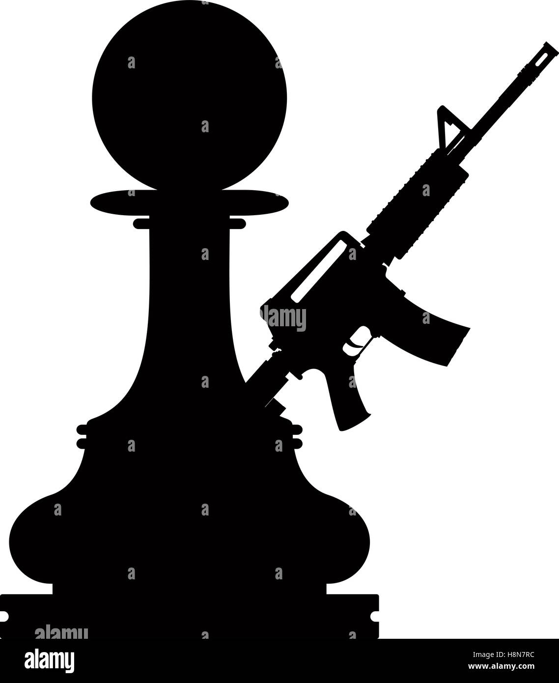 Pion assault gun Illustration de Vecteur