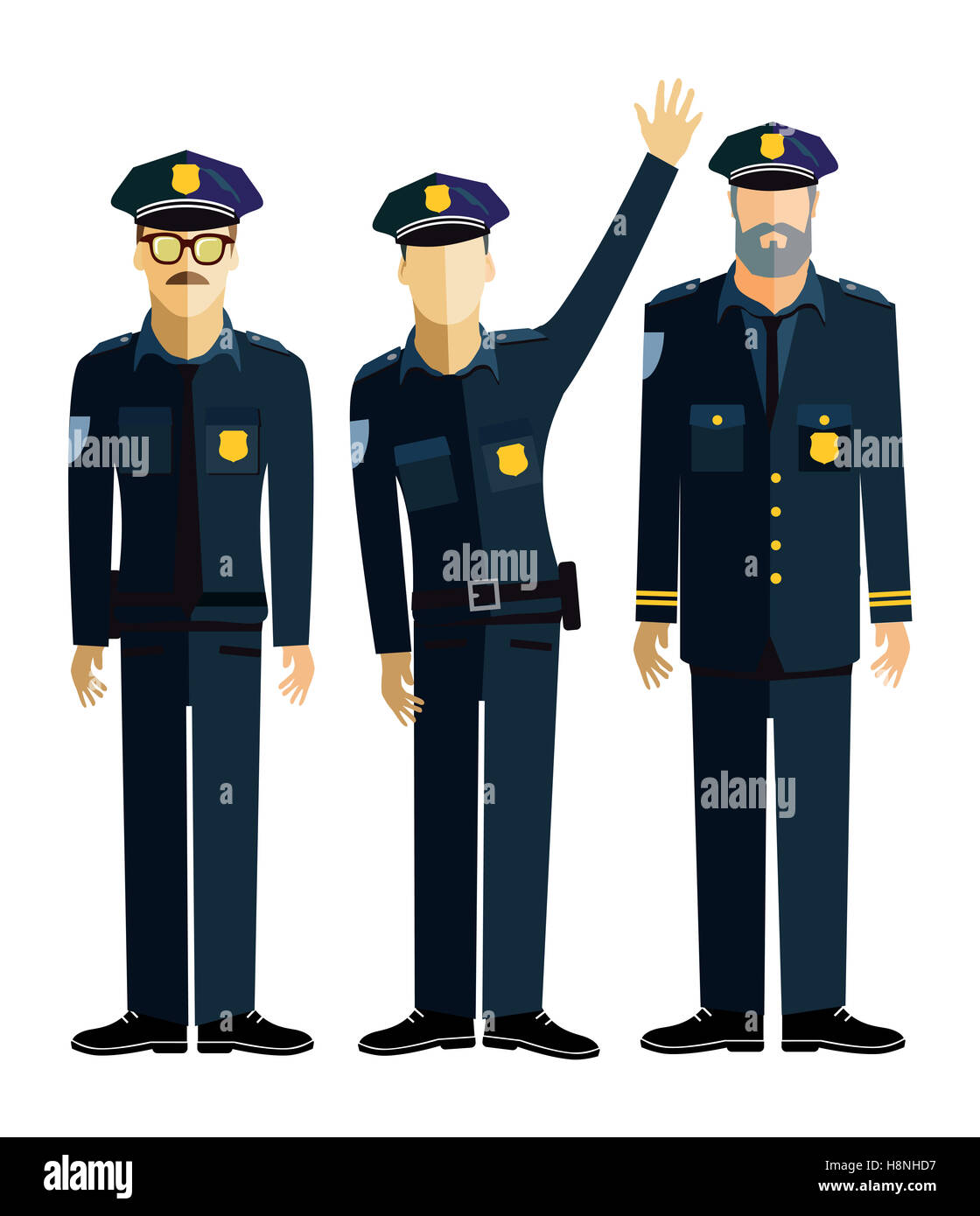 Policier, agent de police, gardien, Banque D'Images