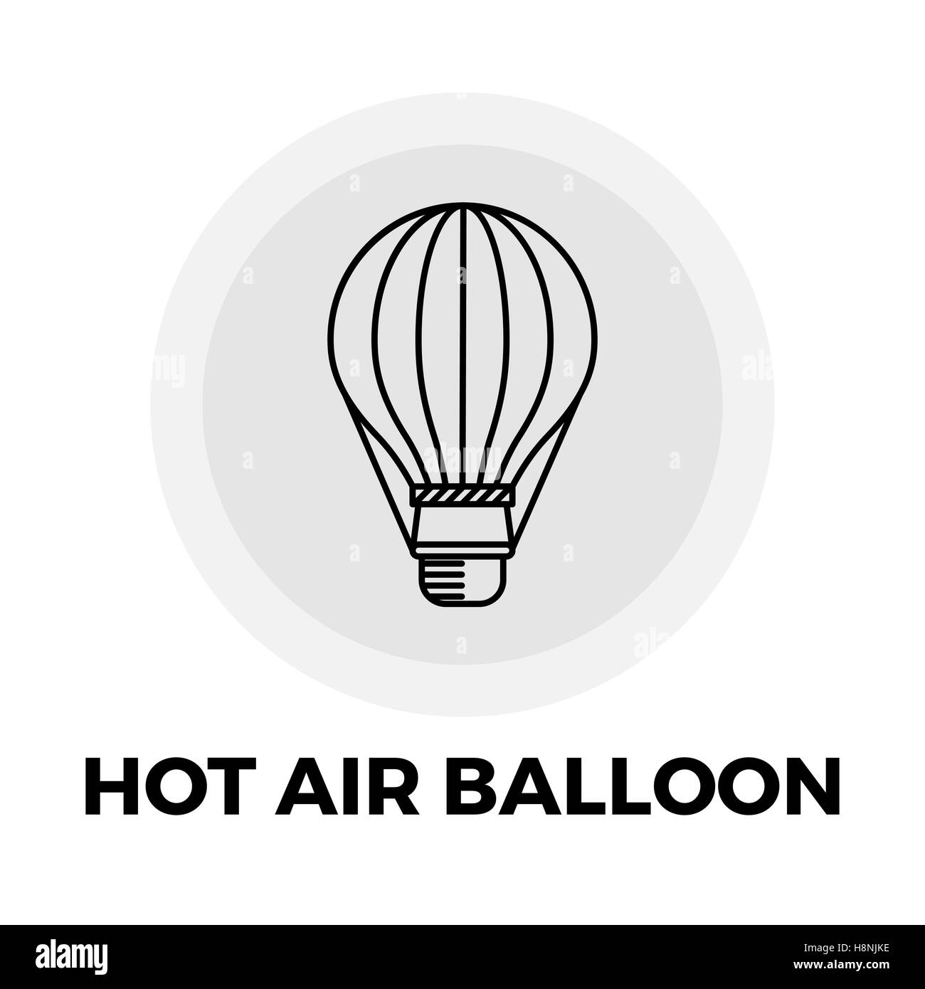 L'icône de montgolfières de vecteur. L'icône de montgolfières de JPG. Hot Air Balloon Icône Objet. Hot Air Balloon Ligne de l'icône. Hot Air Balloon I Illustration de Vecteur