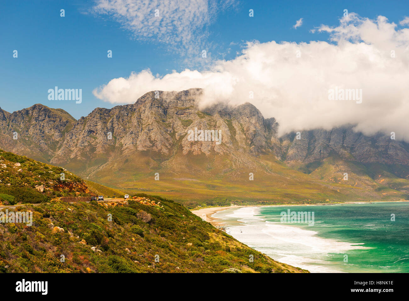 Victoria Road route touristique dans le Parc National de montagnes de la Table, Cape Town Afrique du Sud Banque D'Images