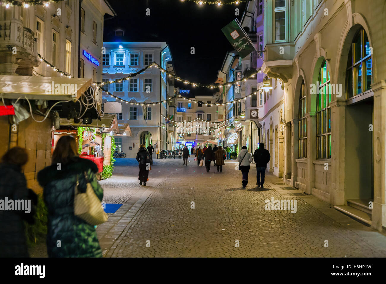 Marché de Noël, Bolzano, Trentin-Haut-Adige sudtirol,Italie,, Europe Banque D'Images