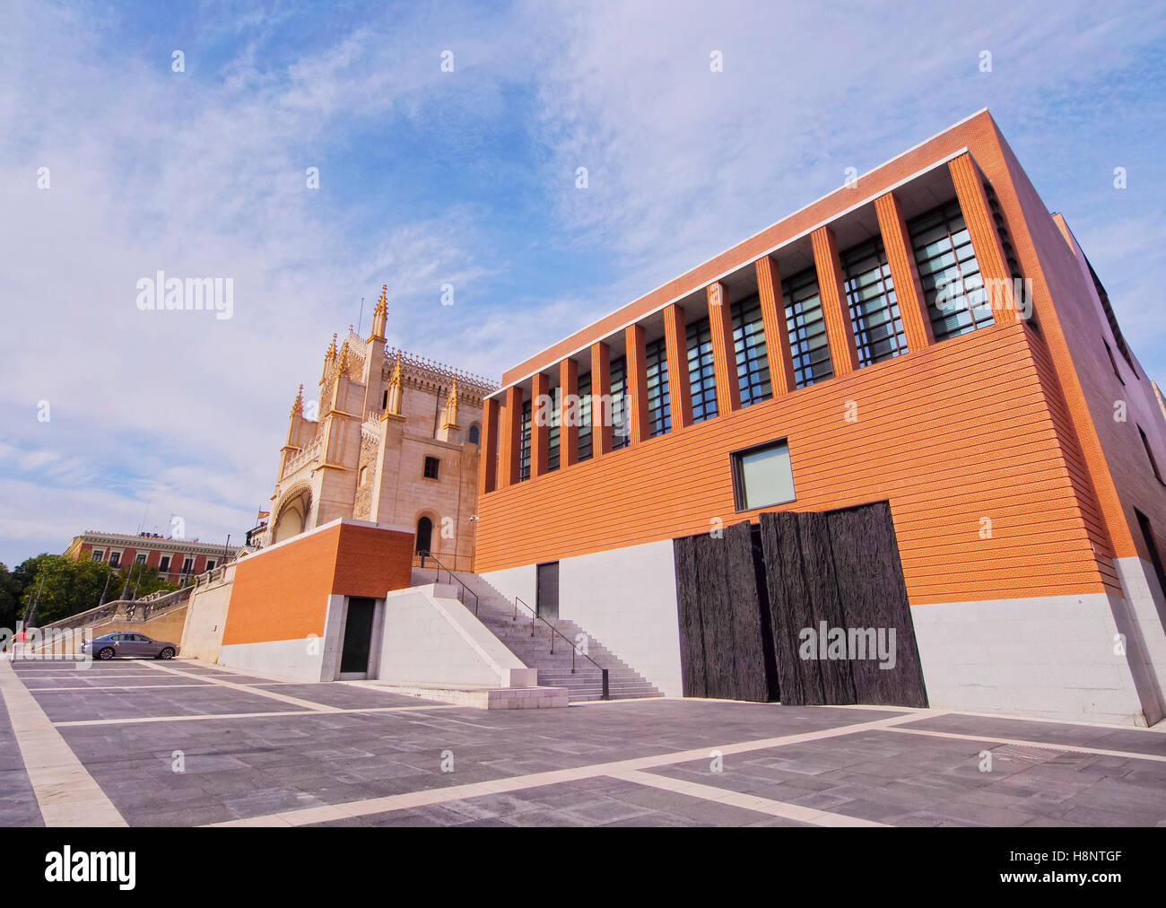 Espagne, Madrid, voir de l'église de San Jeronimo el Real. Banque D'Images