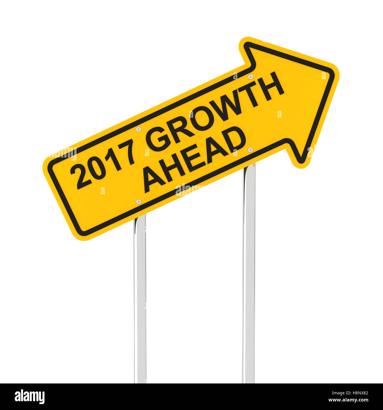 En 2017 la croissance de l'avant Banque D'Images