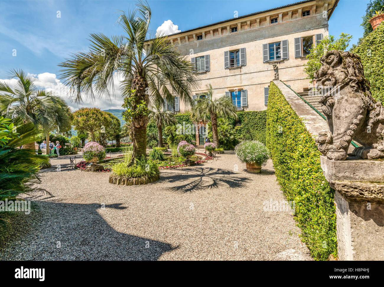 Cour Du Palazzo Madre À Isola Madre, Lago Maggiore, Piémont, Italie Banque D'Images