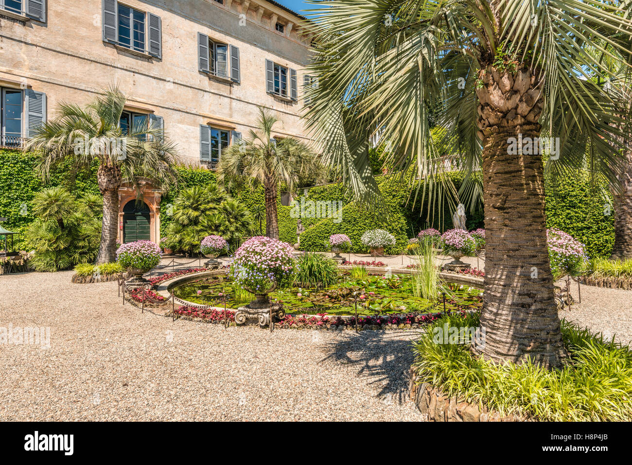 Cour Du Palazzo Madre À Isola Madre, Lago Maggiore, Piémont, Italie Banque D'Images