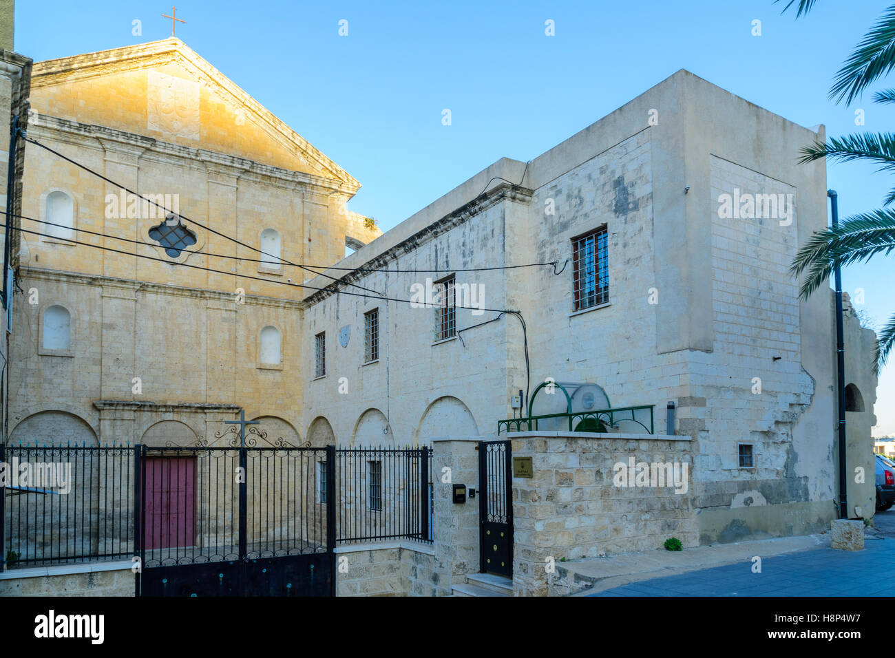 Le monastère des Carmélites Déchaussées (pieds nus) Carmes à Paris square, le centre-ville de Haïfa, Israël Banque D'Images