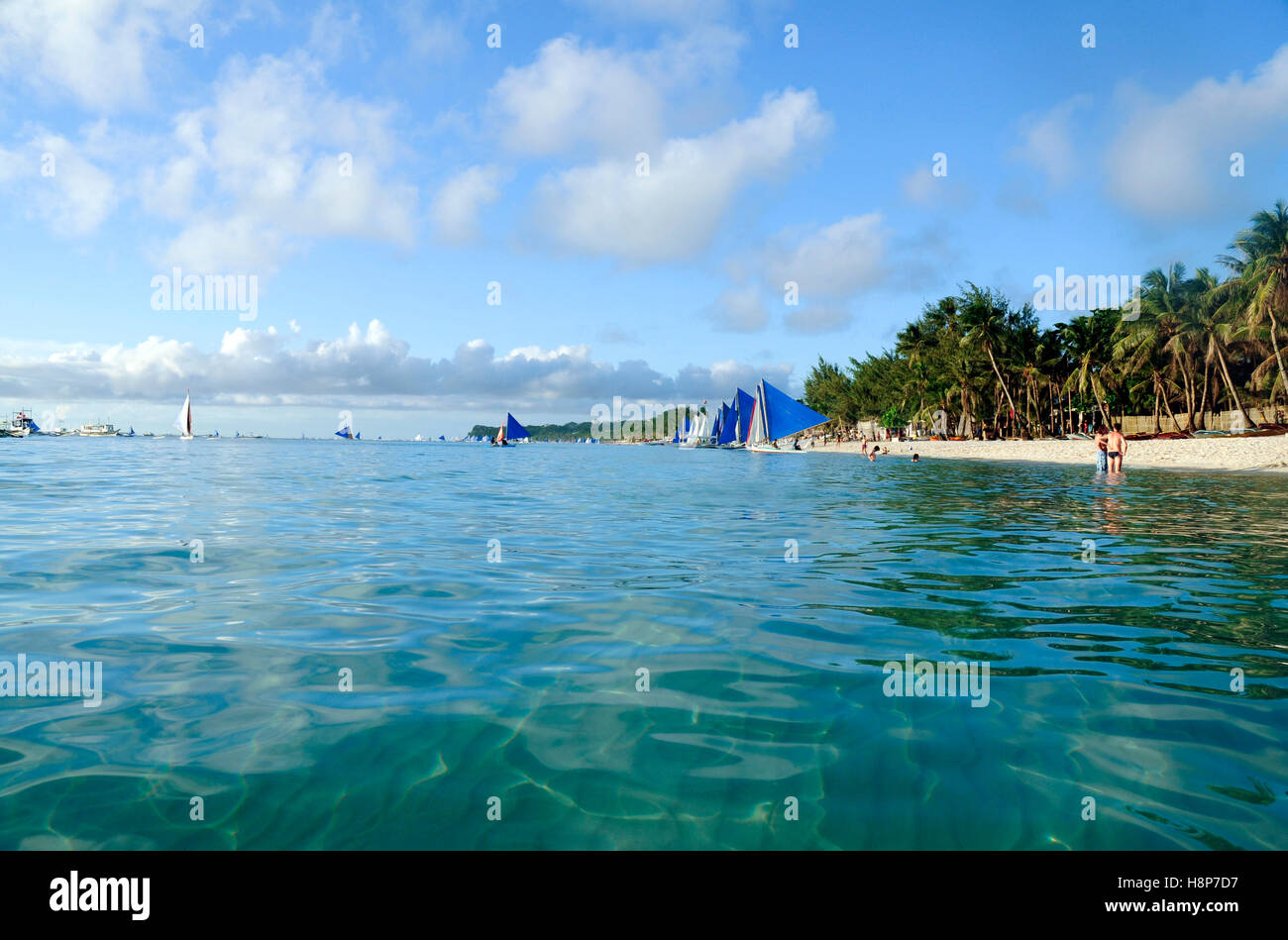 Boracay, White Beach, île de Boracay, Philippines Banque D'Images