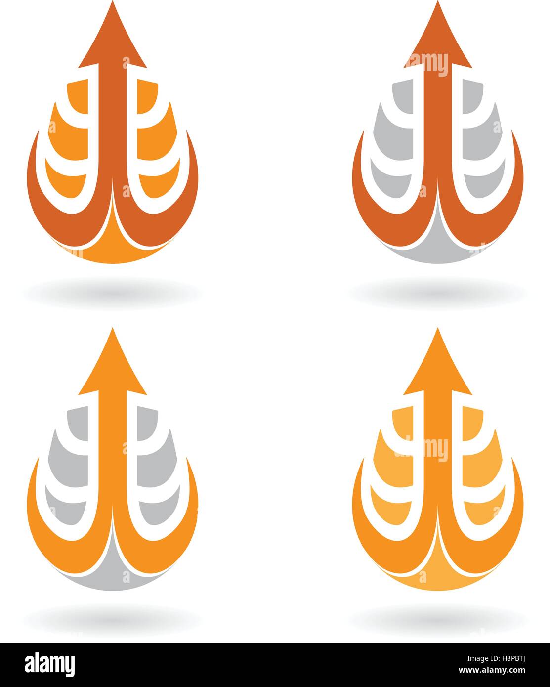 Vector Illustration de gouttes d'eau colorée et les formes d'oreille isolé sur fond blanc Illustration de Vecteur