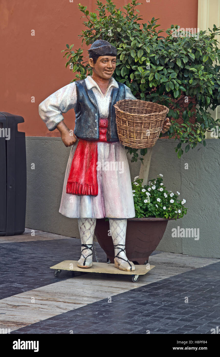 Statue de Murcie en costume national, région de Murcia, Costa Calida, Spain, Europe, Banque D'Images