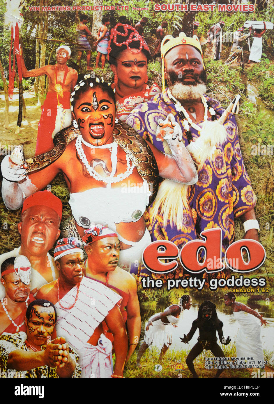 Nigerian Nollywood affiche de film ou film. La jolie déesse Edo Banque D'Images