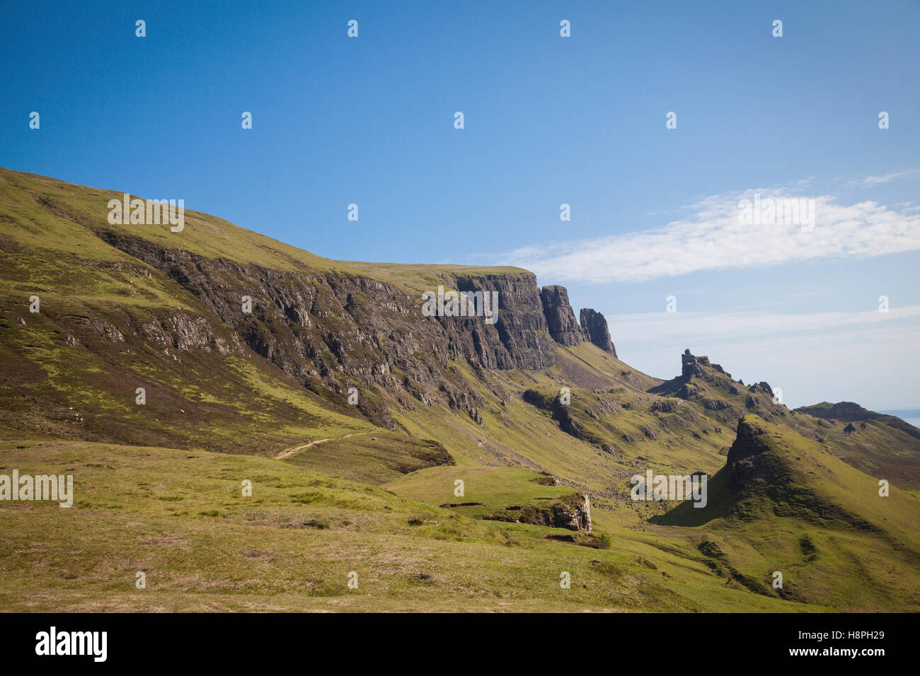 Quiraing paysage de montagne, Isle of Skye, Scotland Banque D'Images