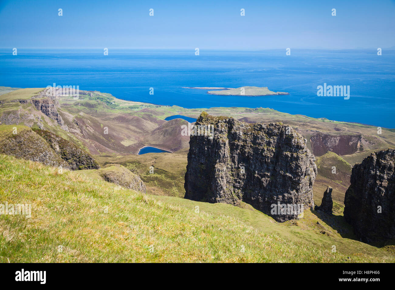 Quiraing paysage de montagne, Isle of Skye, Scotland Banque D'Images
