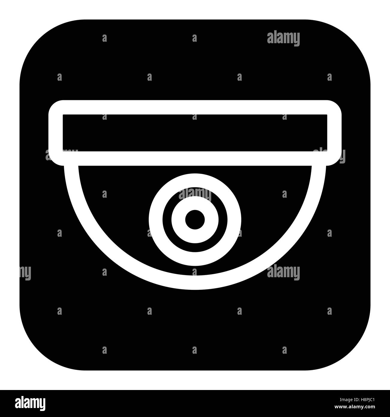 Avec l'icône de caméra de sécurité / surveillance caméra Illustration de Vecteur