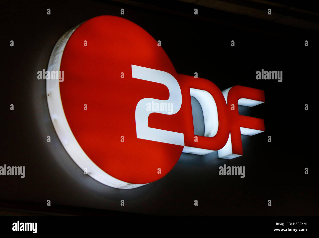 Logo das der Marke "ZDF", Berlin. Banque D'Images