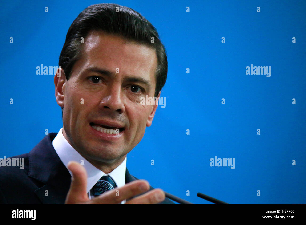 Enrique Pena Nieto - Treffen der dt. Bundeskanzlerin mit dem Praeisdenten mexikanischen, Bundeskanzleramt, 12. Avril 2016, Berli Banque D'Images