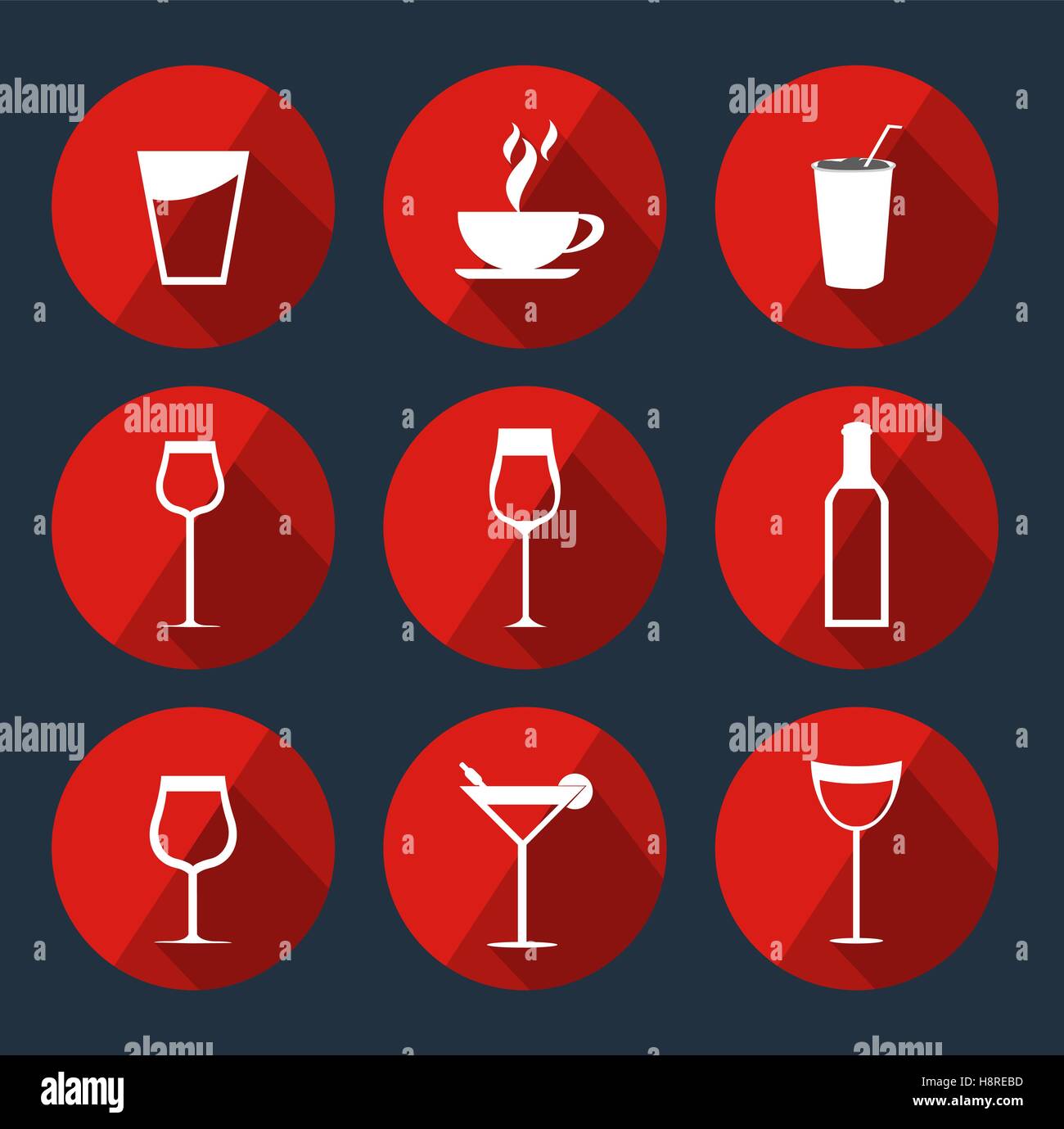 Verre Icônes Pack Illustration de Vecteur