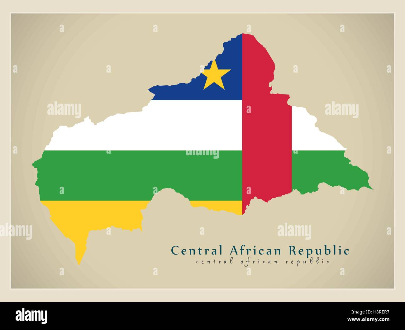 République centrafricaine drapeau crâne couleur changeante ciel
