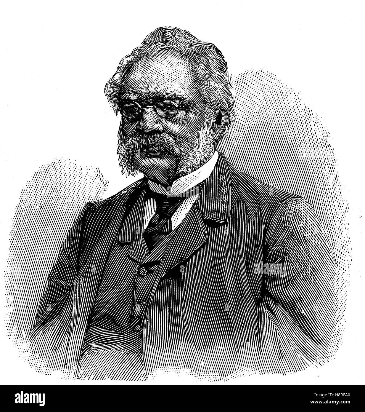 Ernst Werner Siemens était un inventeur et un industriel allemand Banque D'Images