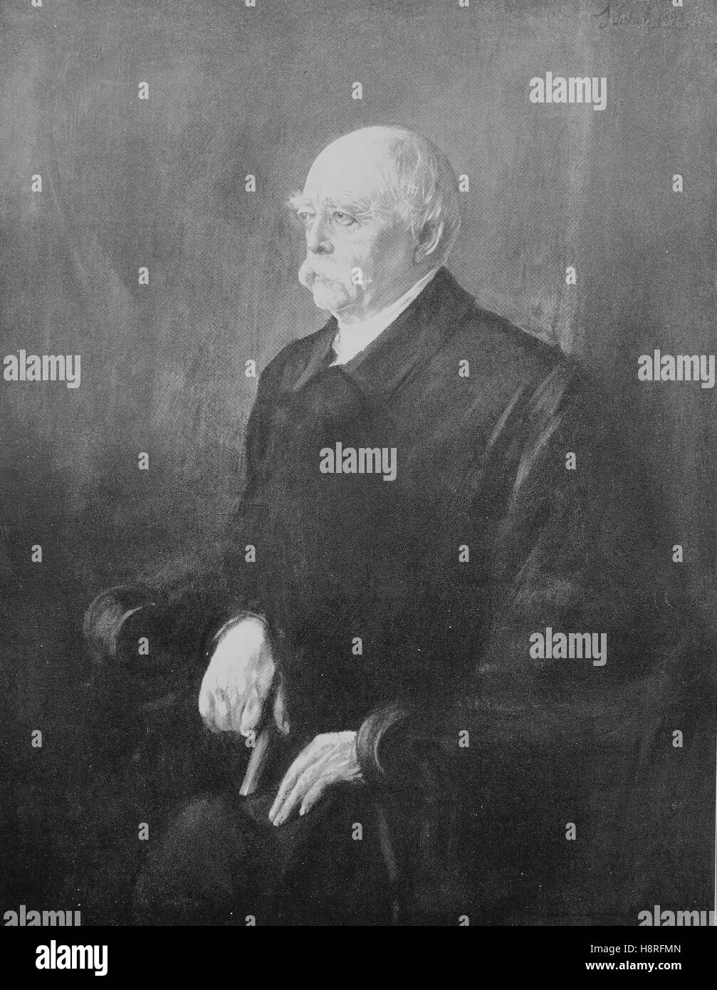 Otto Eduard Leopold, Prince de Bismarck, duc de Lauenburg, connu sous le nom de Otto von Bismarck, était un homme d'État prussien conservateur Banque D'Images