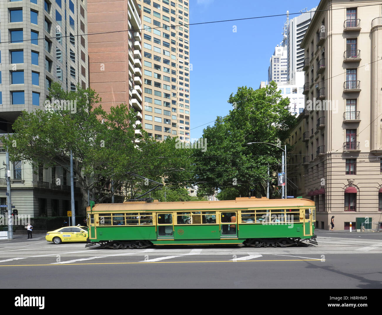 Tramway Central Circle à Melbourne, en passant par le Central Business District, à Victoria, en Australie Banque D'Images